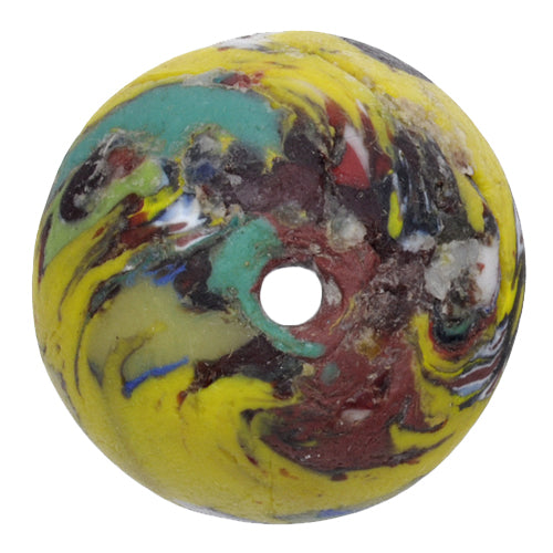 Large African Trade Bead: Recycled Venetian Millefiori Glass - close-up