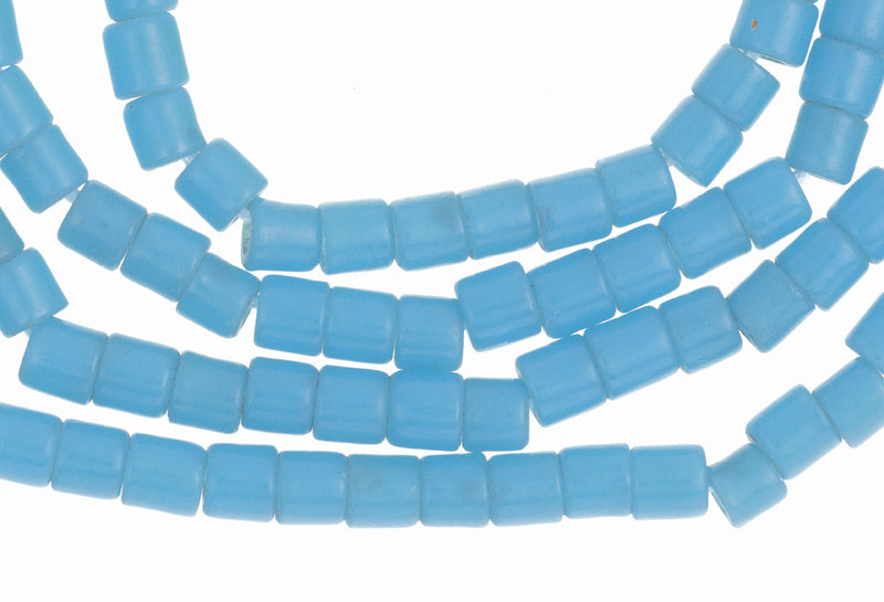 Vintage Small Bohemian Czech Tile Glass Trade Beads, 4Mm - alternate view