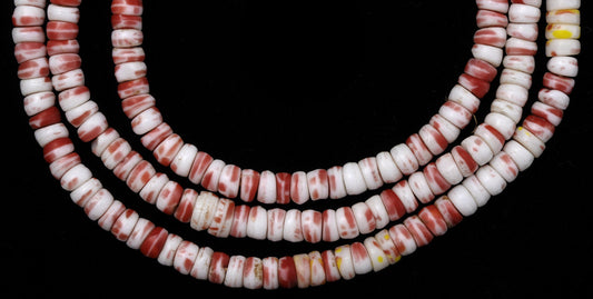 Vintage African Trade Bohemian Czech Molded Glass Beads, 6Mm - alternate view