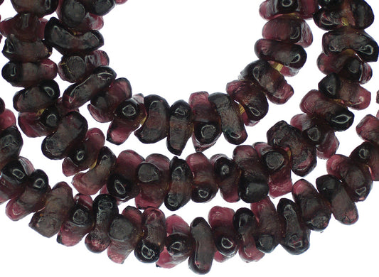 Translucent Recycled Krobo Glass Beads - African Trade Beads 22.5" - alternate view