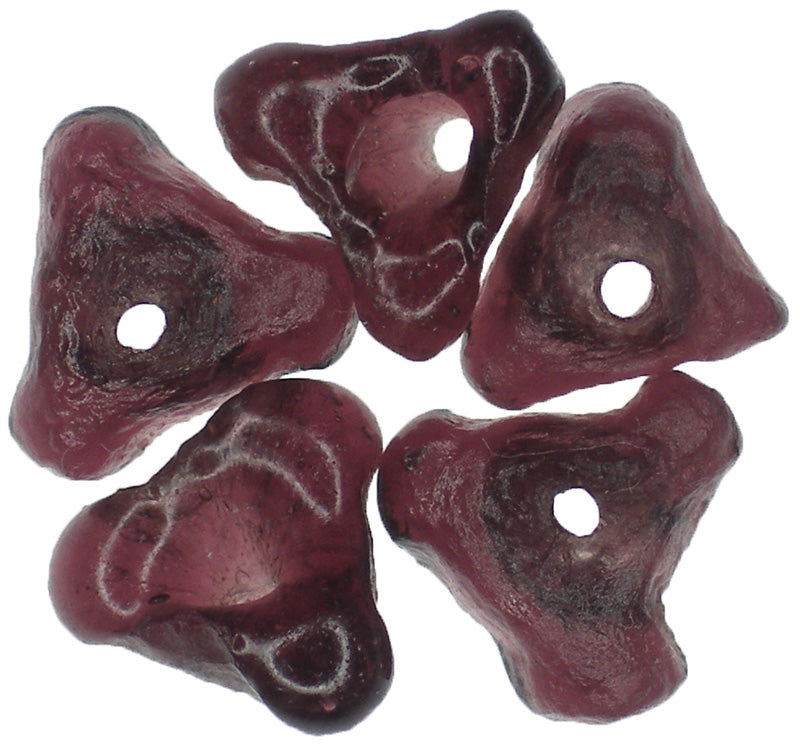 Translucent Recycled Krobo Glass Beads - African Trade Beads 22.5" - close-up