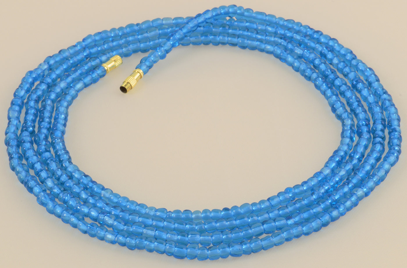 African Waist Beads Handmade Belly Chain Weight Control Ghana Body Jewelry - close-up