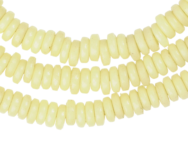 Vintage African Trade Beads: Old Czech Bohemian Glass Disk Strand - alternate view