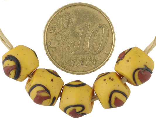 Rare Antique "Eye" Venetian Lampwork Wound Glass Trade Beads, 10Mm - alternate view
