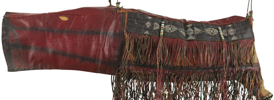 Authentic Old Tuareg Leather Camel Bag – Sahara Nomad Ethnic Art