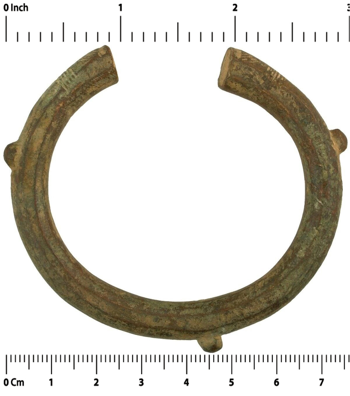 Antique Brass Bronze Bracelet Currency African Akan Ghana Burkina Faso - product focus