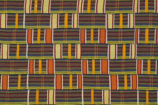 Vintage 1960s Handwoven Ewe Kente Cloth – Woman Size (170 × 124 cm)