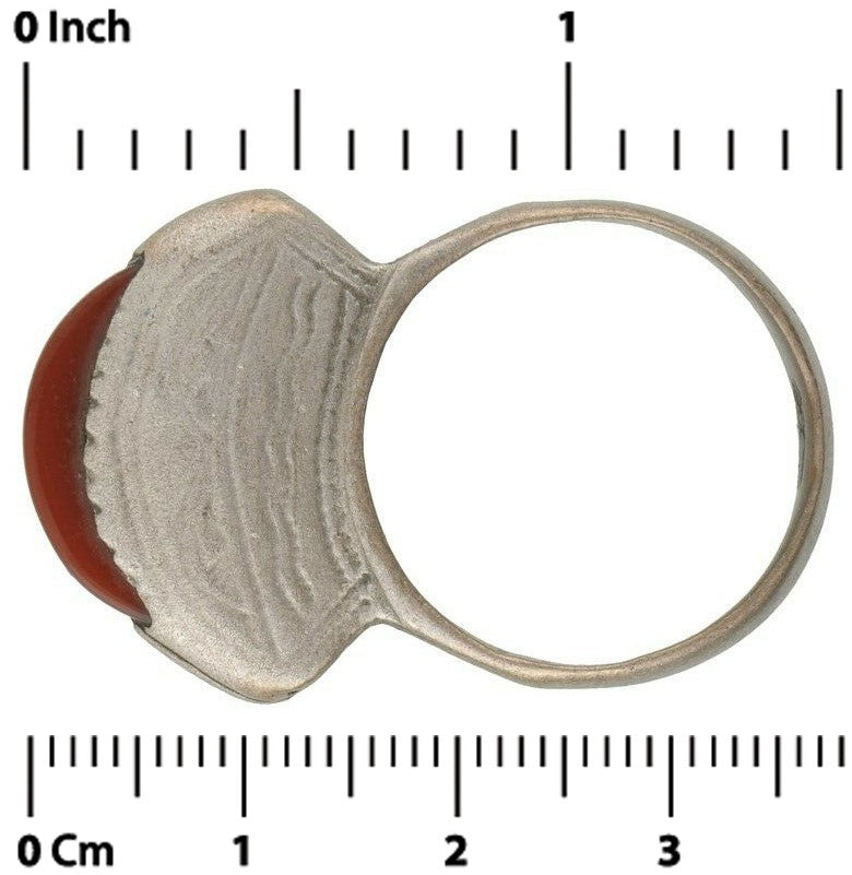 Vintage Tuareg Silver Ring with Agate – Sahara Nomad Jewelry