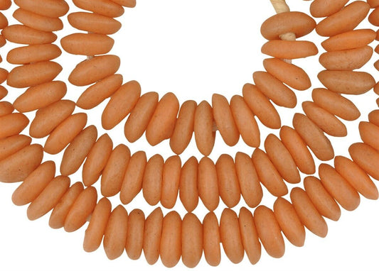 Authentic African Trade Beads: Krobo Glass Disks, Handmade In Ghana - alternate view