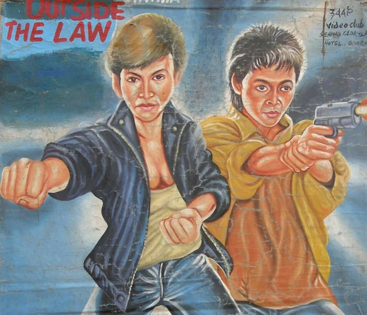 Outside The Law Hand Painted Movie Poster Ghanaian Artwork - alternate view