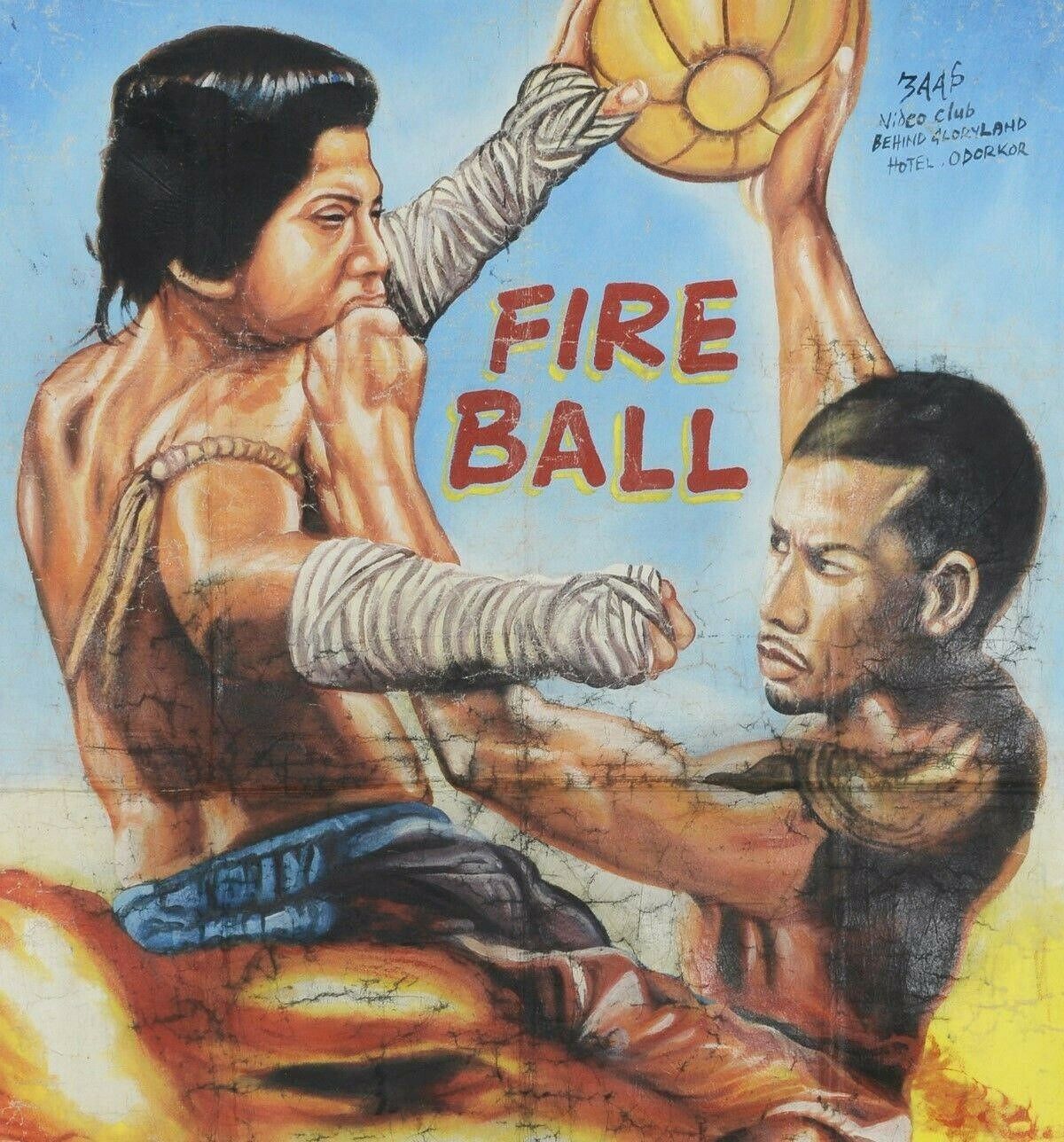 Fireball Martial Arts - Authentic Hand-Painted Ghana Movie Poster - alternate view