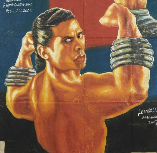 Pit Fighter Movie Poster - Authentic Hand-Painted Art From Ghana - alternate view