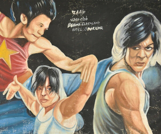 Spirited Killer: Authentic Hand-Painted Ghanaian Action Movie Poster - alternate view