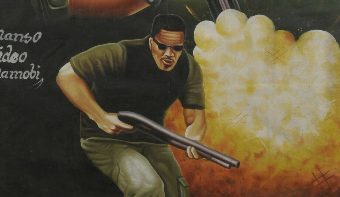 The Kingdom" Authentic Ghanaian Hand-Painted Movie Poster - Film Artwork - close-up