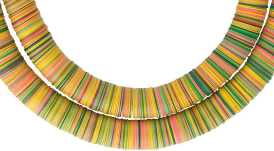 Old Czech Bohemian Vulcanite Disk African Trade Beads 14Mm - alternate view