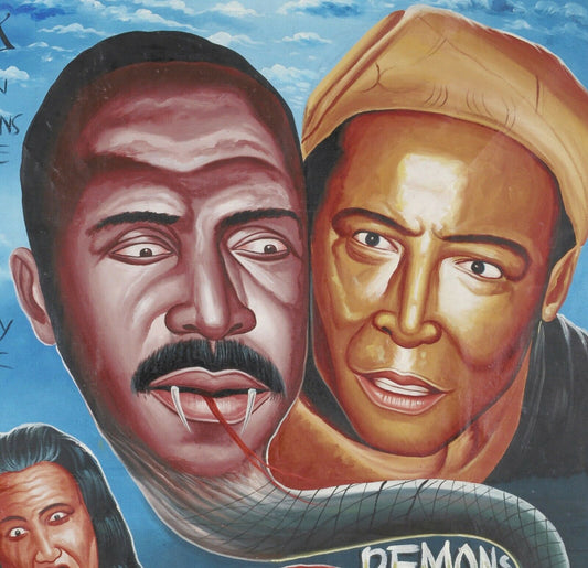 Demons In The Land Movie Poster - Authentic Ghanaian Art - alternate view