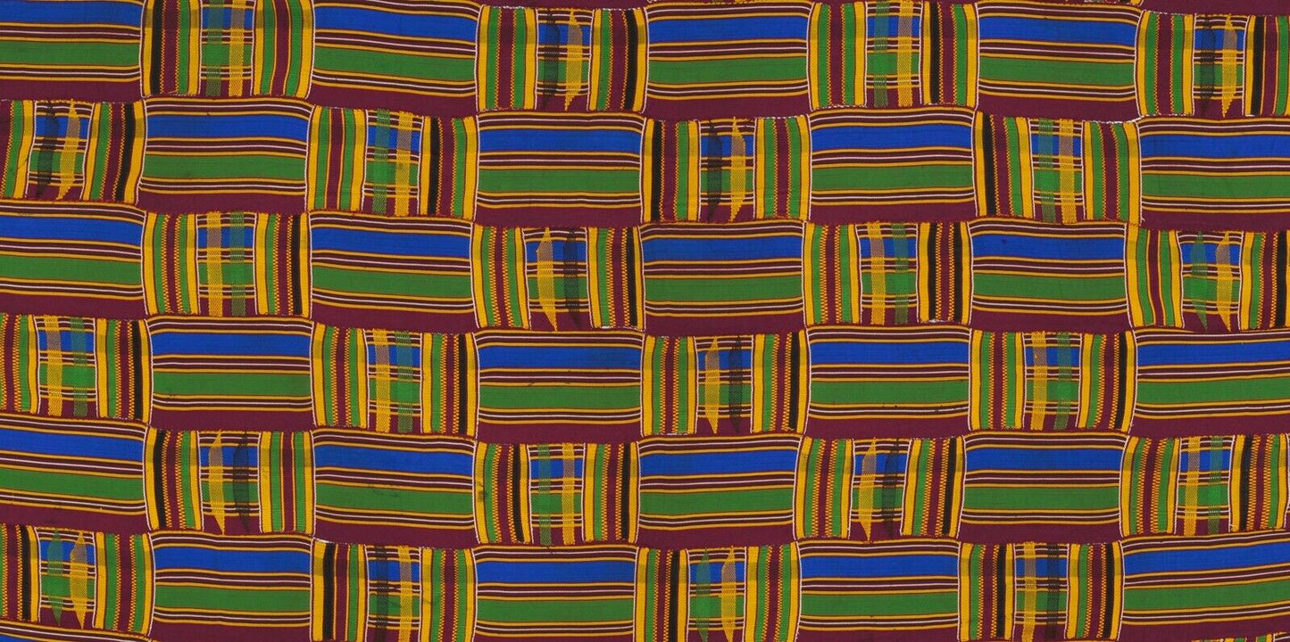 Ashanti Kente Hand Woven Cloth Asante African Akan Home Decoration Textile Ghana - alternate view