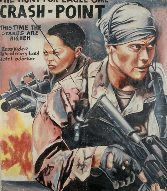 Crash Point - Authentic Ghanaian Hand-Painted Movie Poster - alternate view