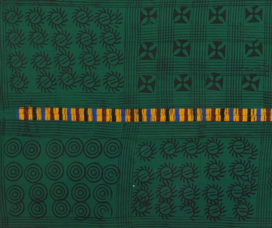 African Art Adinkra Ashanti Cloth Ghana Fabric Hand Stamped West Africa - alternate view
