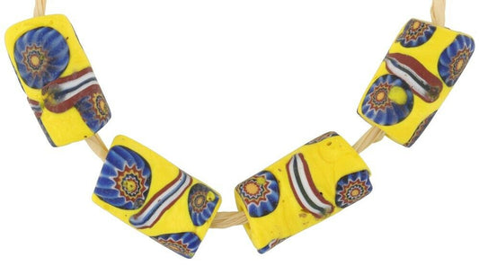 Rare Antique Venetian Millefiori Trade Beads - African Mosaic Glass - alternate view