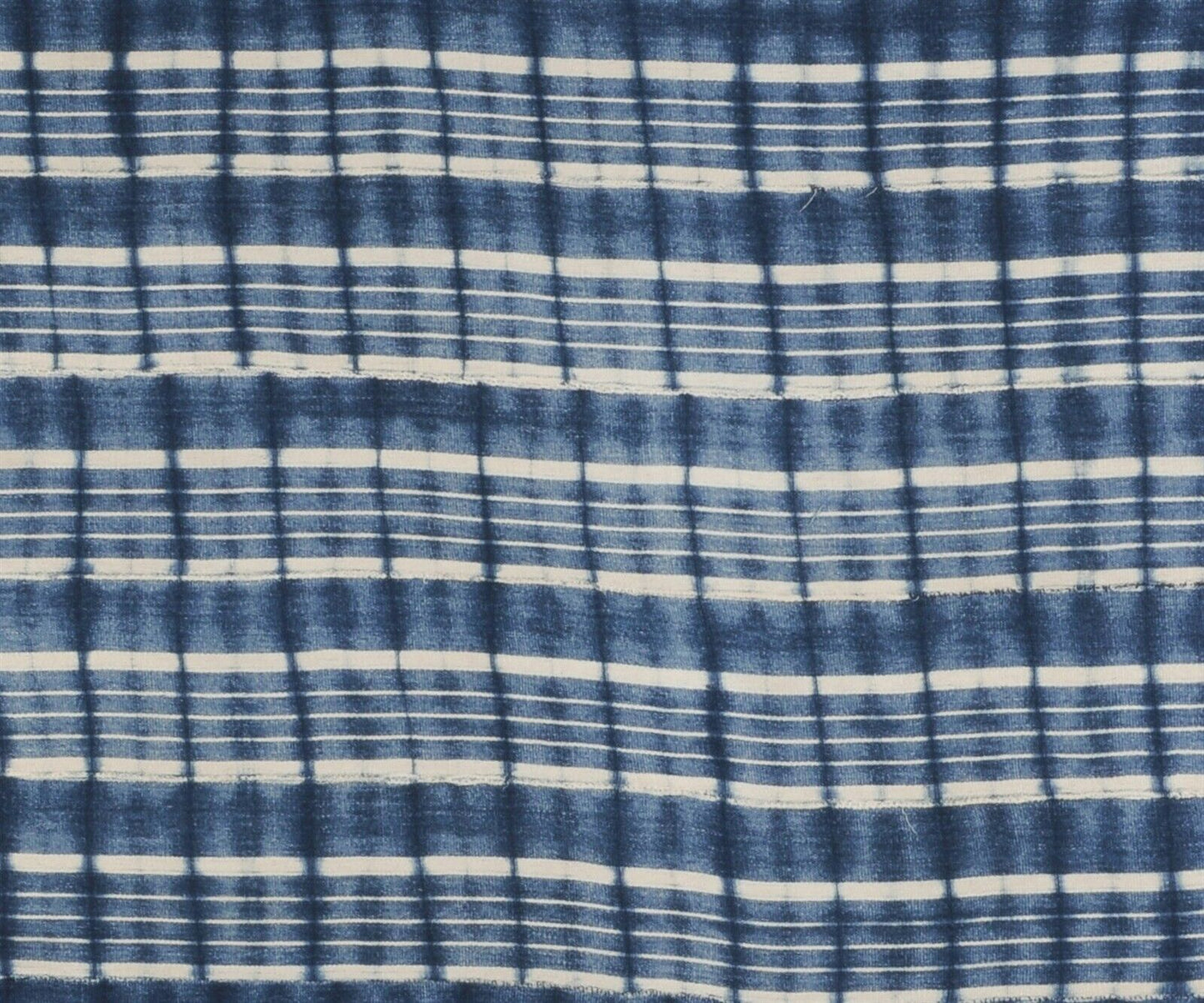 Old Baule African Art Handmade Ivory Coast Tie Dye Hand Woven Cloth Textile - alternate view