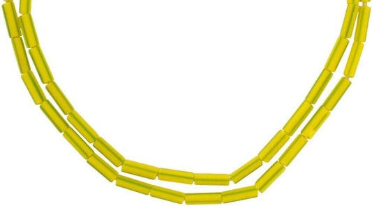 Old Venetian Striped Small Cylindrical Seed Beads • 3‑4 mm Trade Strand