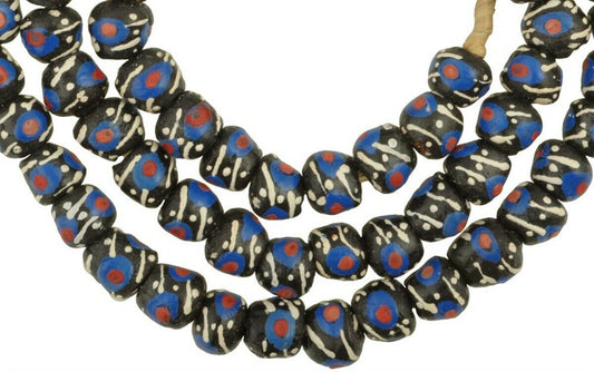 Exquisite African Trade Beads - Fancy Ghana Powder Glass Krobo - alternate view