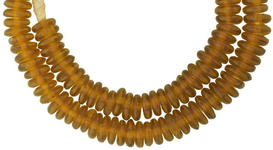 Beautiful 12Mm African Trade Beads | Ghana Recycled Glass Beads - alternate view