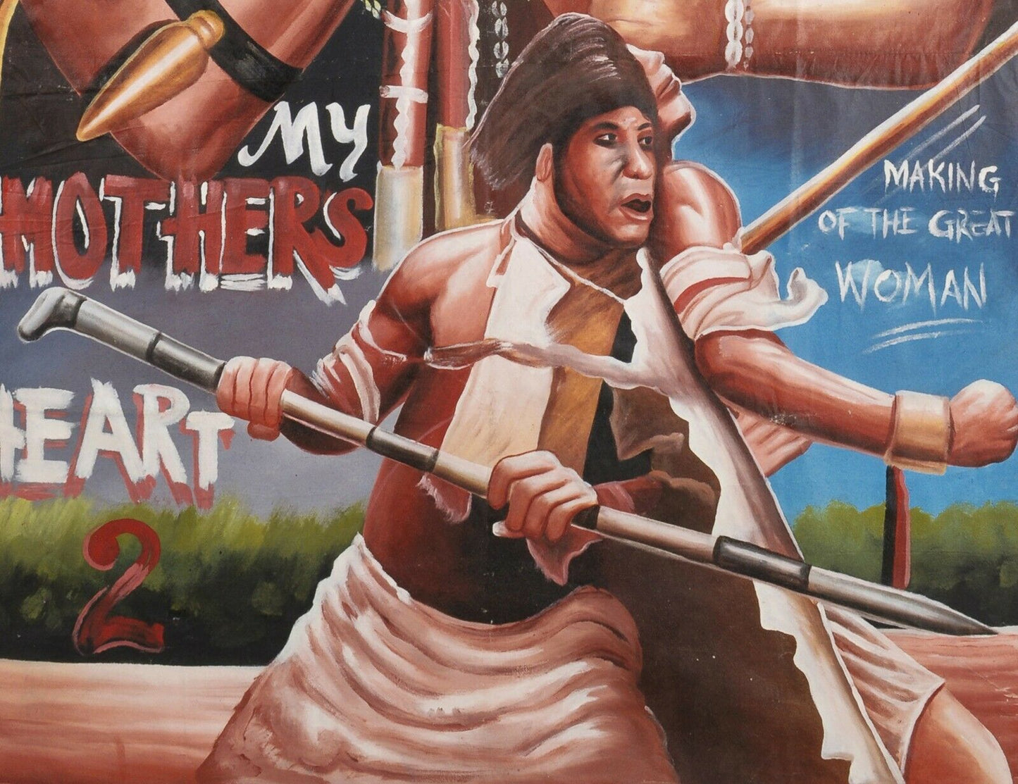 My Mothers Heart 2 Movie Poster - Hand-Painted Ghana Art - close-up