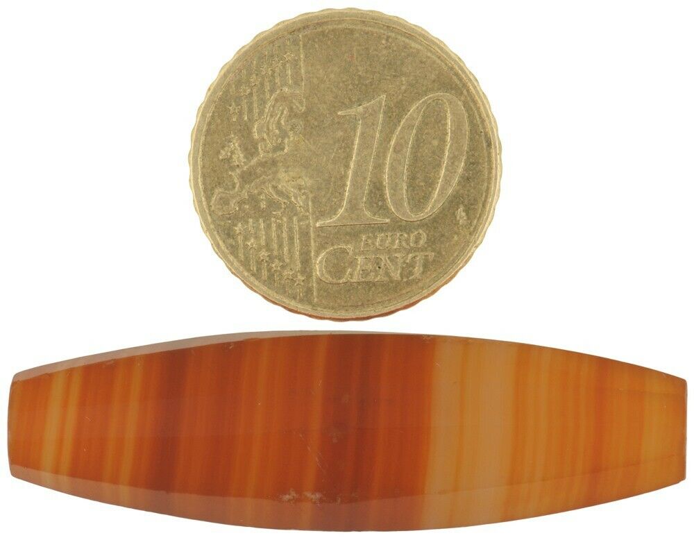 Old African Trade Bead Antique Agate Stone Faceted Idar Oberstein - alternate view