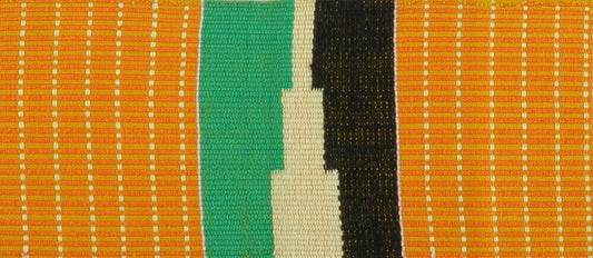 Authentic Handwoven Kente Scarf - Ghanaian Kente Stole - alternate view