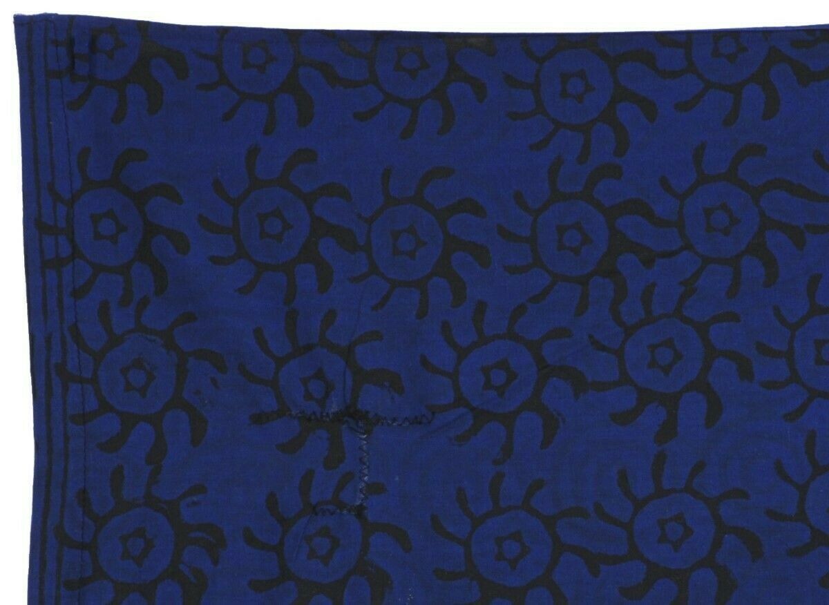 Hand Stamped Adinkra Cloth – 1980s Woman Size 64″×41″ Authentic