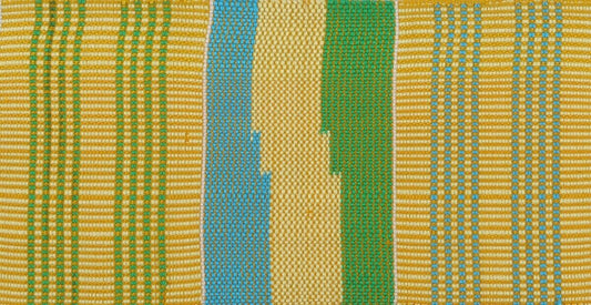 Authentic Handwoven Kente Scarf - Double-Woven Ghanaian Stole - alternate view