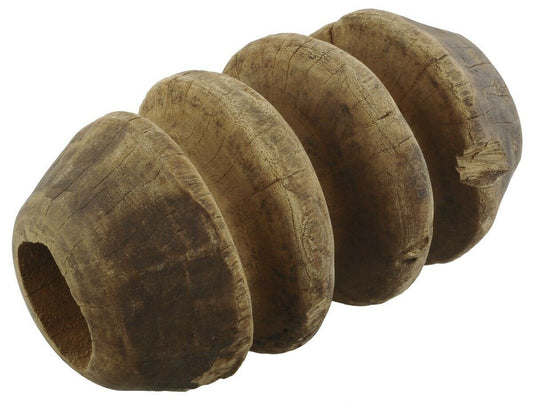 Authentic Tuareg Wooden Pulley – 7″ Vintage Well Pulley, Niger Heritage