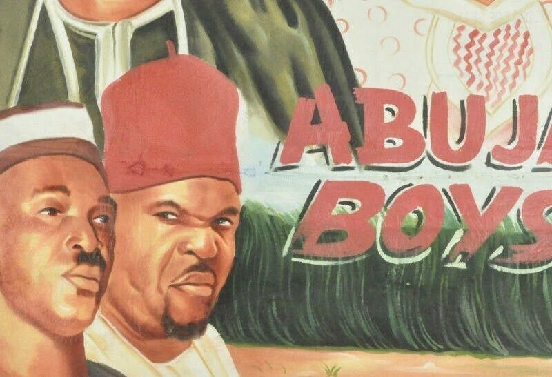 Abuja Boys Movie Poster - Authentic Hand-Painted Art From Ghana - close-up