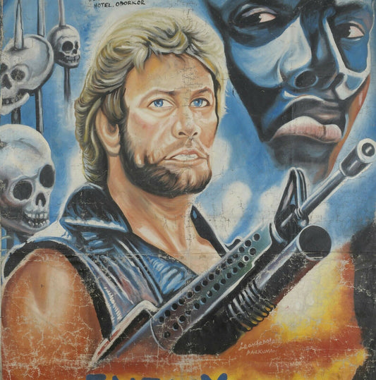 Enemy Unseen - Original Ghana Hand-Painted Action Movie Poster Art - alternate view
