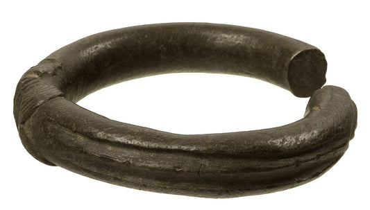 Antique African Brass Bronze Bracelet Currency Akan Fulani Ghana West Africa Art - alternate view
