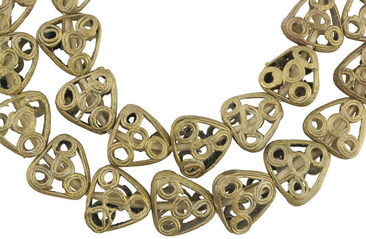 New Tabular African Brass Beads - Handcrafted In Ghana - product focus
