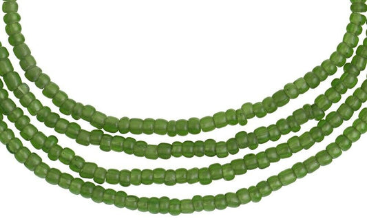 Old Translucent Green 2 mm Venetian Seed Bead Strand – Trade Beads