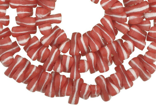 Authentic Krobo Glass Spacer Beads, 24.25" Strand - alternate view