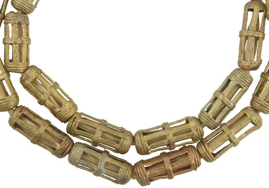 Ghanaian Handmade Brass Beads Strand - 22" | Tribalgh - alternate view
