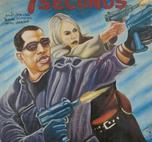 Authentic 7 Seconds Movie Poster - Hand-Painted In Ghana - alternate view