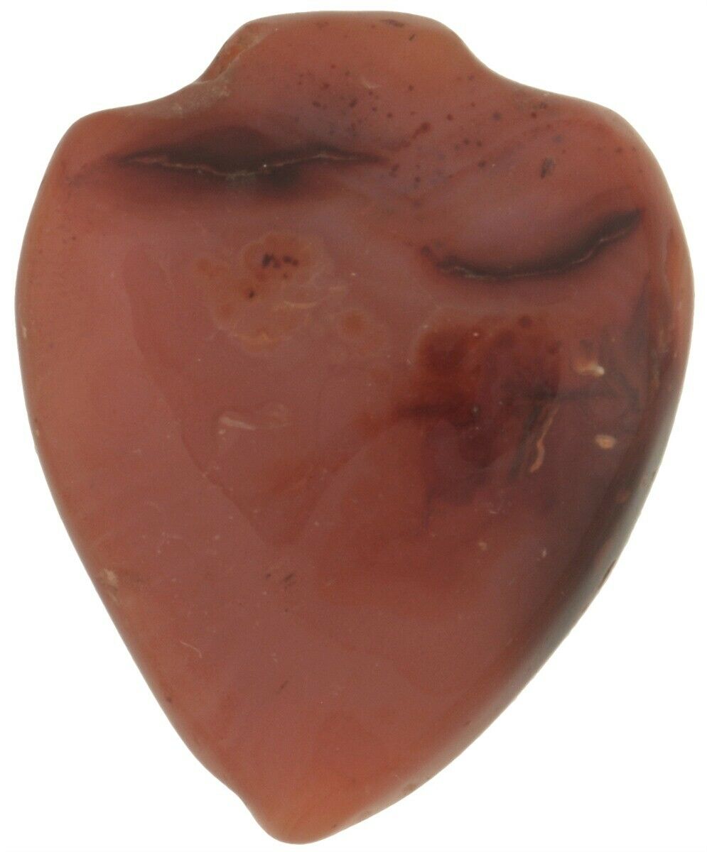 Antique Carnelian Agate Trade Pendant – Large 46×38×14 mm from Cambay