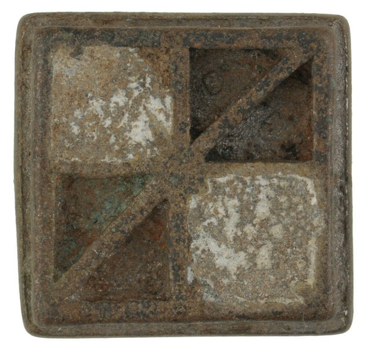 Antique Akan Brass Goldweight – Geometric Lost Wax Artifact