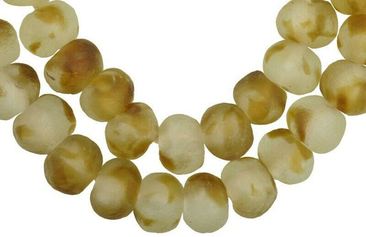 Beautiful Translucent Multicolored Krobo Glass Beads - 20-22Mm - alternate view