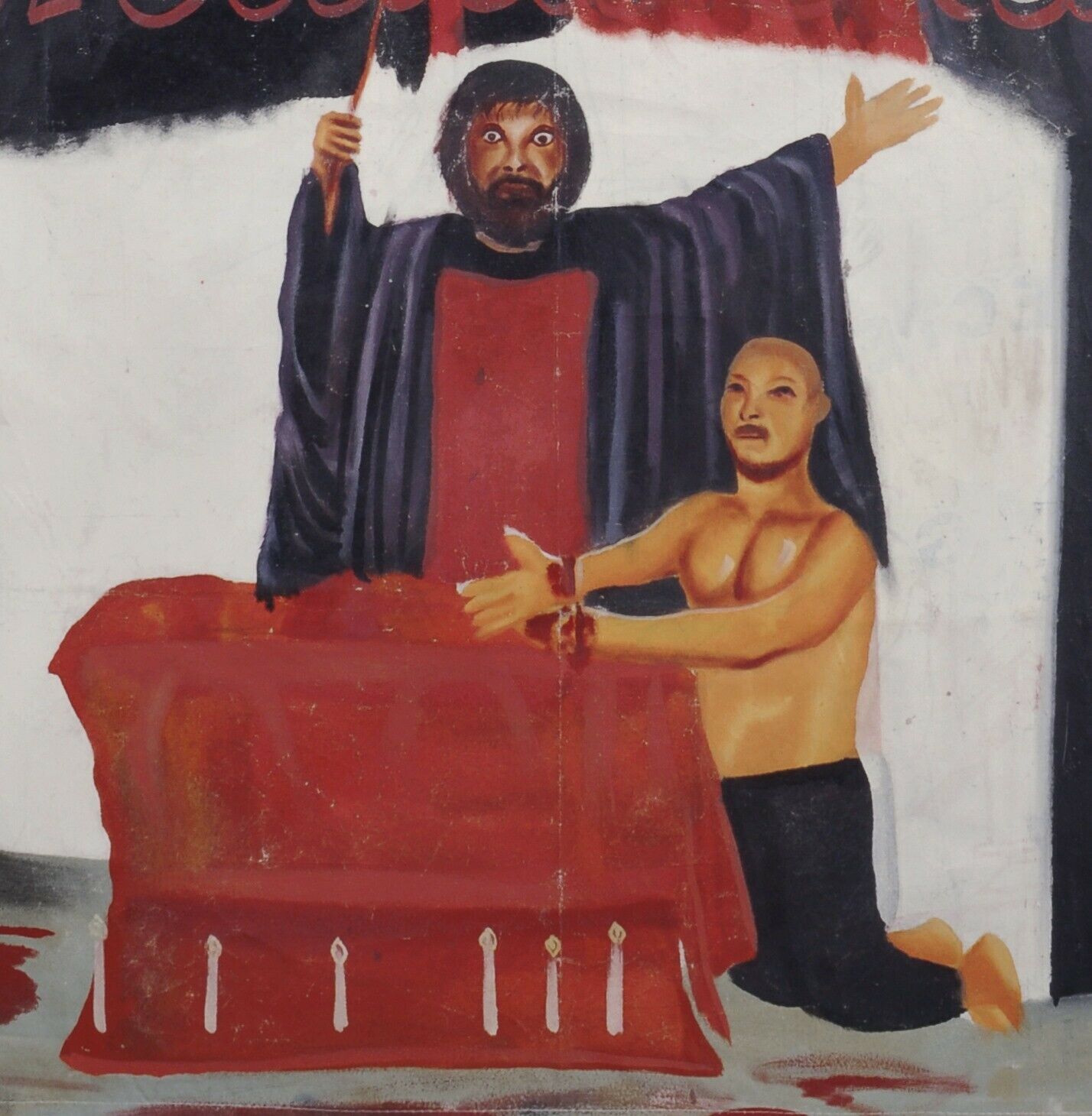 Spiritual Challenge Movie Poster - Authentic Hand-Painted Art - close-up