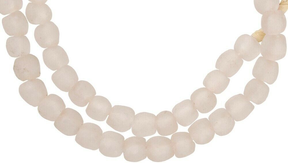 Translucent Ghana Glass Beads - Recycled African Trade Beads - alternate view