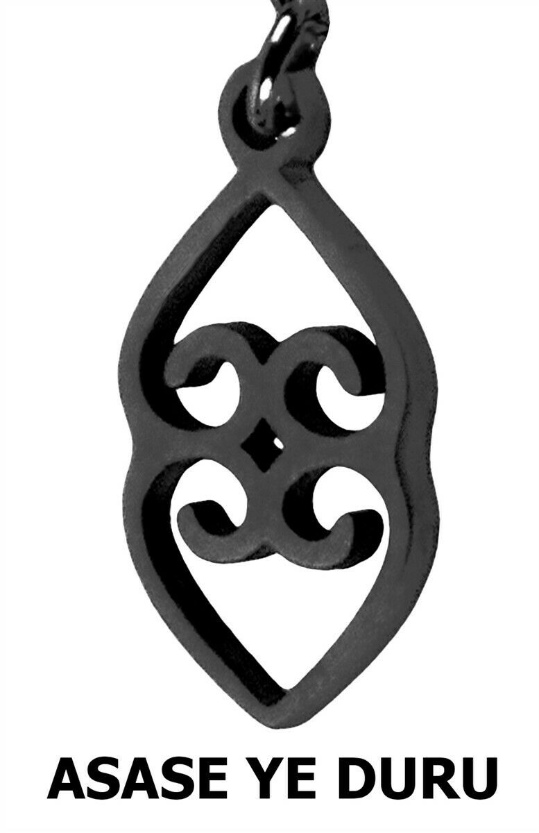 African Adinkra Symbols Stainless Steel Charm Bracelet Adjustable Ghana Jewelry - partial view