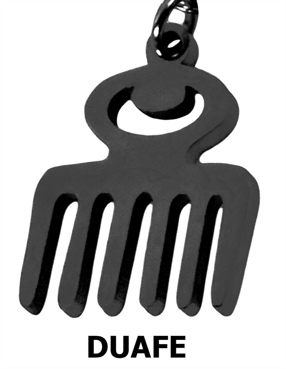 African Adinkra Symbols Stainless Steel Charm Bracelet Adjustable Ghana Jewelry - enhanced texture view
