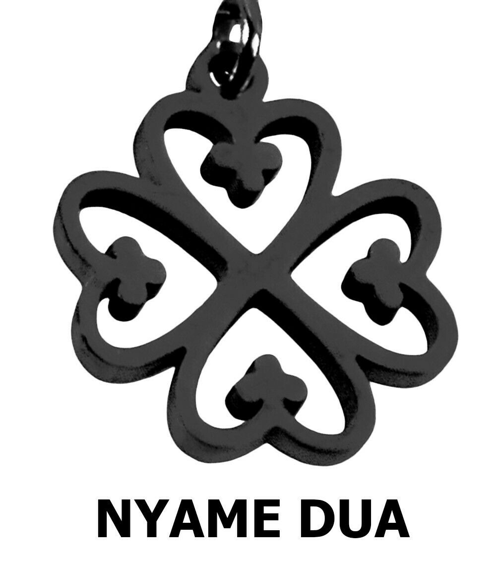 African Adinkra Symbols Stainless Steel Charm Bracelet Adjustable Ghana Jewelry - detailed product shot
